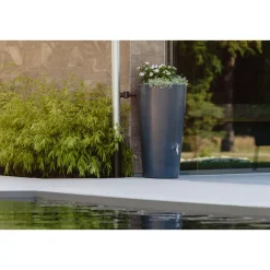 Garantia Regentonne Stone 2in1 210 Liter lava inkl. Pflanzschale