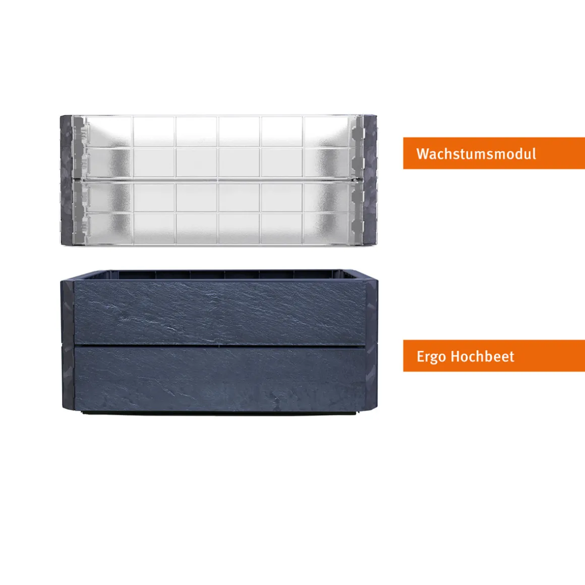 Garantia Hochbeet ERGO QUADRO Turbo S 50 Stone inkl FLORA