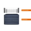 Garantia Hochbeet Ergo Quadro Turbo 75 mit Wachstumsmodul 420 L grau