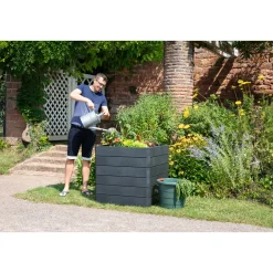 Garantia Hochbeet ERGO QUADRO L 75 Stone inkl FLORA