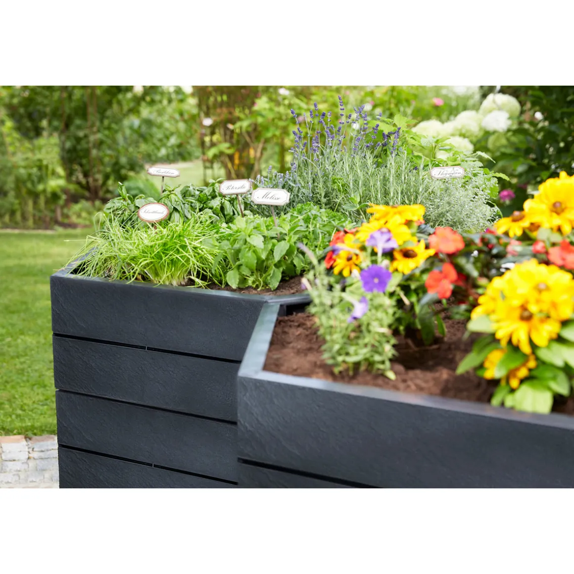 Garantia Hochbeet ERGO XL 75 Stone inkl FLORA