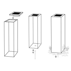 Garden Pleasure Dekosäule SALUTE Edelstahl, rostig, gebürstetes Silber