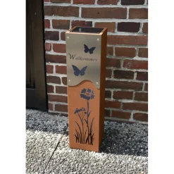 Garden Pleasure Dekosäule SALUTE Edelstahl, rostig, gebürstetes Silber