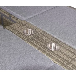 Garden Pleasure Doppelliege PESCARA Stahl, Kunststoffgeflecht, grau, schwarz