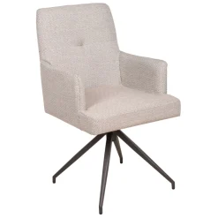 Garden Pleasure Drehstuhl ZEVIO, hellgrau, 2er Set Rostfreier Stahl, pulverbesch.