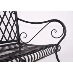 Garden Pleasure Gartenbank PORAK Stahl, pulverbeschichtet, matt-schwarz