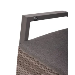 Garden Pleasure Hochlehner RANA, 2er Set Kunststoffgeflecht, Aluminium, grau