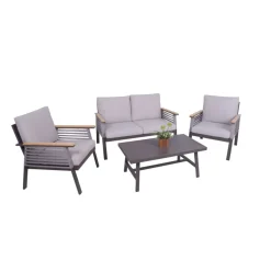 Garden Pleasure Lounge-Gruppe DENIA Aluminium, Non-Wood, Seilbespannung