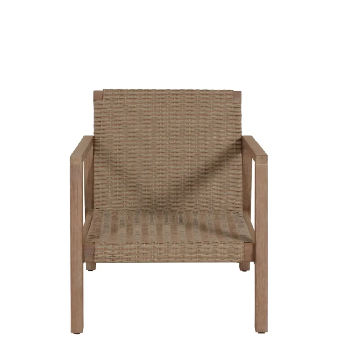 Garden Pleasure Lounge-Set SAN MATEO, 4-teilig, Eukalyptus,Geflecht,Polyester100%