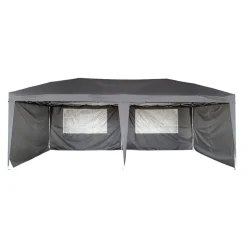 Garden Pleasure Pavillon SAMBESI, anthrazit, 6x3m Stahl, Polyester 160g/m²