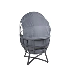 Garden Pleasure Relaxsessel DELOS Stahl, Polyester, anthrazit