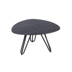 Garden Pleasure Tisch ALINA Aluminium, gesinterter Stein, schwarz