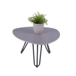 Garden Pleasure Tisch EMILIA Aluminium, gesinterter Stein, grau