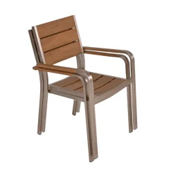 Garden Pleasure Tischgruppe FLORENCE, 9tlg. Aluminium, Polystyrol, Nonwood