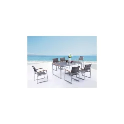 Garden Pleasure Tischgruppe AVA 5-tlg. Aluminium, Nonwood, Kunststoffgewebe