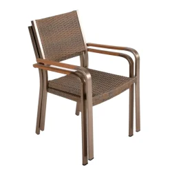 Garden Pleasure Tischgruppe FLORENCE, 9tlg. Aluminium, Nonwood, Kunststoffgefleht