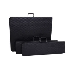 Garden Pleasure Tisch-Set VENTANA, 3-teilig Stahl / Kunststoff HDPE, schwarz