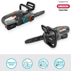 Gardena Akku-Kettensäge PowerSaw 250/18V Ready-To-Use mit 18V POWER FOR ALL-Akku