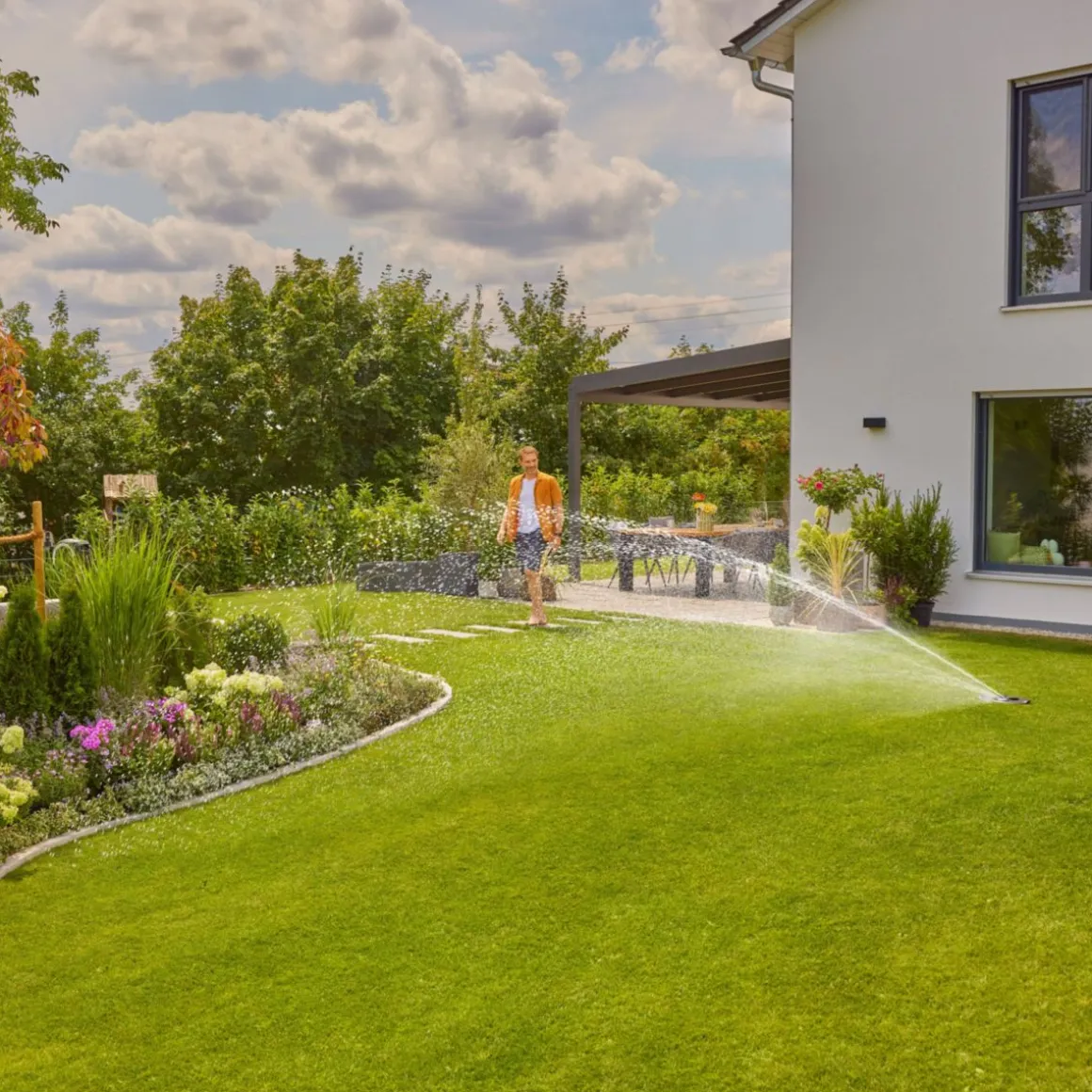 Gardena Bewässerungssystem Pipeline AquaPrecise solar