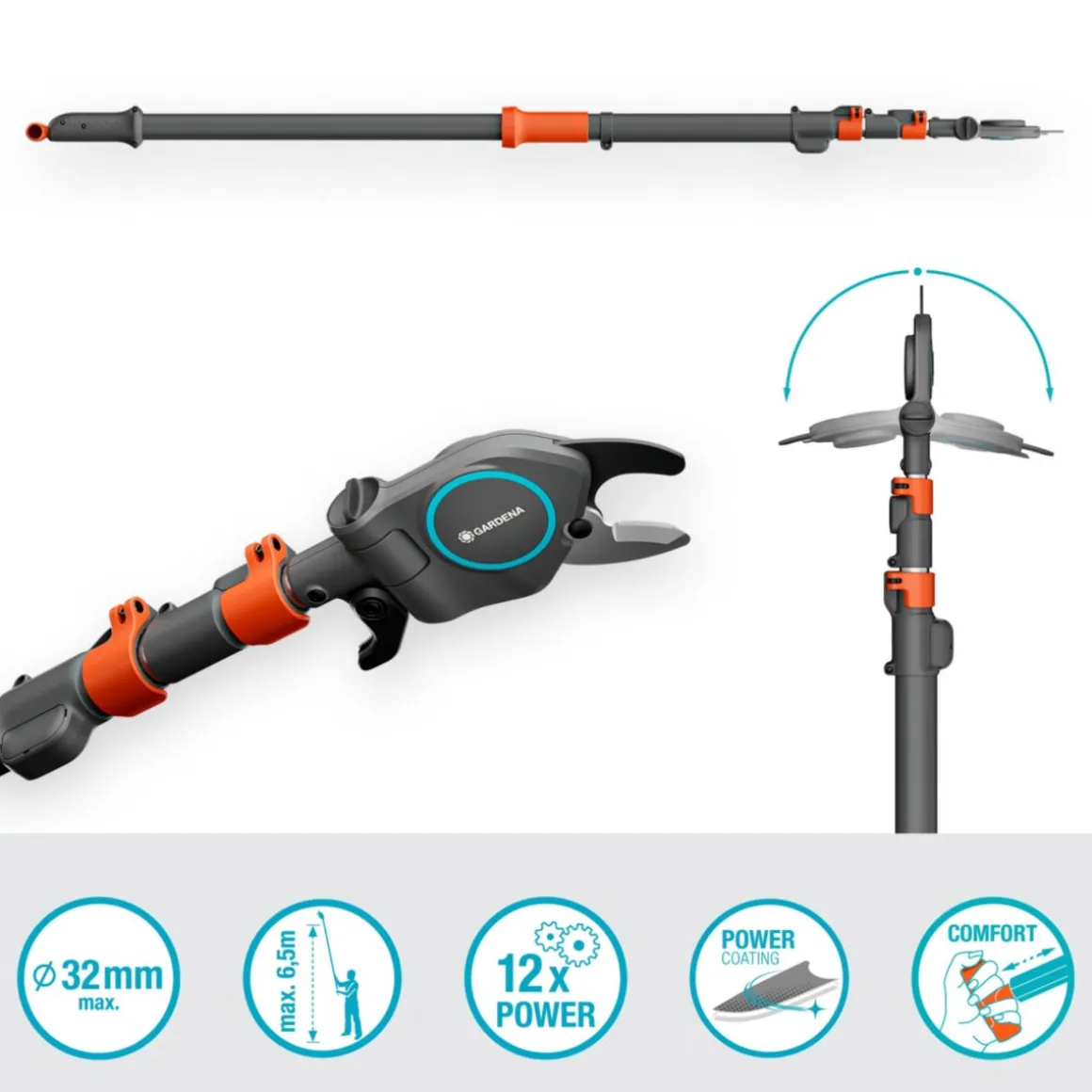 Gardena Teleskop-Baumschneider StarCut Pro L, Bypass- Schneidprinzip