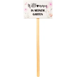 Gartenstecker Willkommen