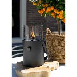 Gas-Windlicht Cosiscoop schwarz 16 x 30 x 16 cm