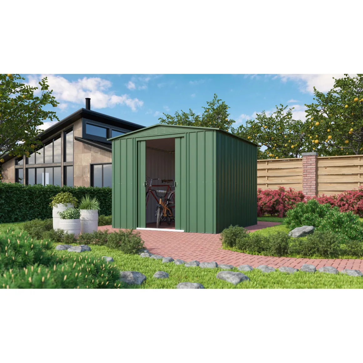 Gerätehaus Gartenmanager Dream 88 jade