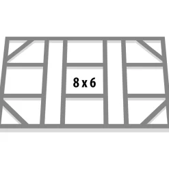 Globel Fundamentbodenrahmen für Lean To 8 x 6m