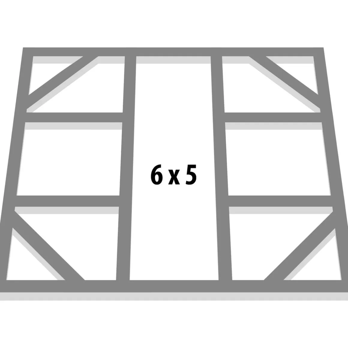 Globel Fundamentbodenrahmen für Dream und Lean To 6 x 5m