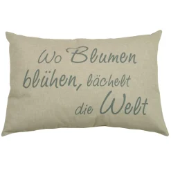 GO-DE Spruechekissen m Fuellung Sophia 2943 ca 40 x 40 cm beige