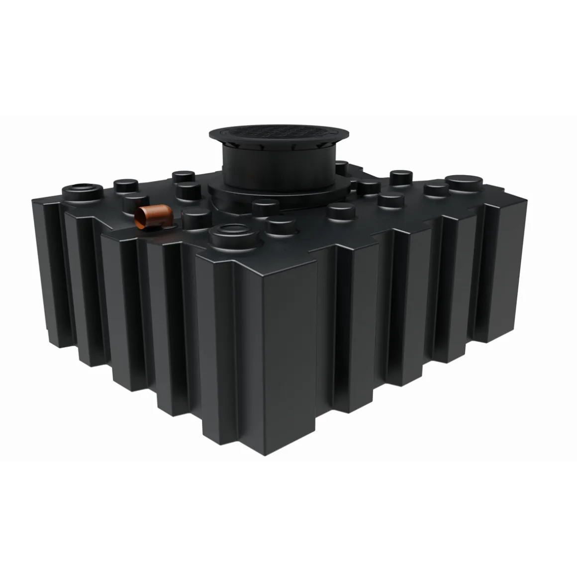 GreenLife Regenwasser-Flachtank 3.000 l mit Ausgleichsdom und begehbarer Abdeckung