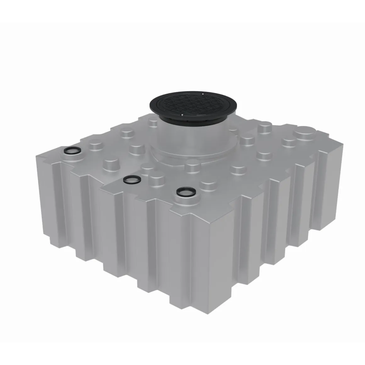 GreenLife Regenwasser-Flachtank 3.000 l mit Ausgleichsdom und begehbarer Abdeckung