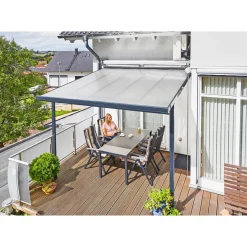 gutta Terrassenüberdachung Standard anthrazit 3,06 x 3,06 m
