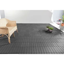 Hartmann WPC-Klickfliese anthrazit 30 x 30 cm