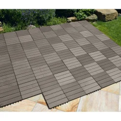 Hartmann WPC-Klickfliese anthrazit 30 x 30 cm