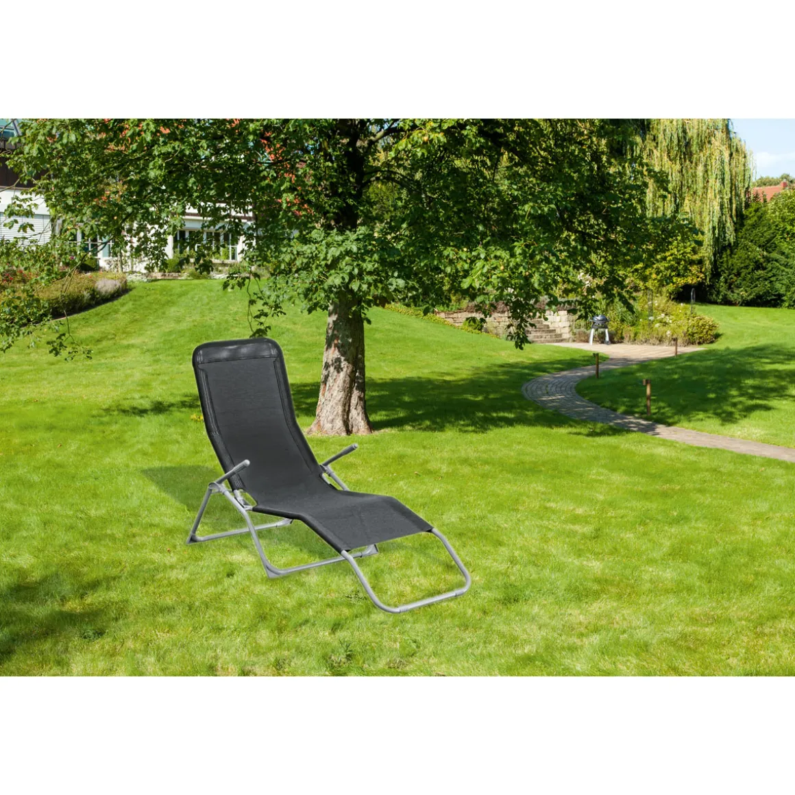 Haveson Freizeitliege 140 x 60 x 95 cm Anthrazit