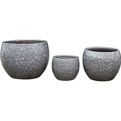 Haveson Pflanzentopfserie Glasierter Stein