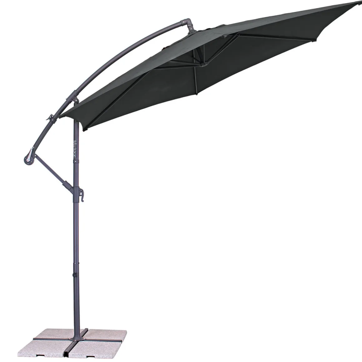 Haveson Ampelschirm Salerno 300 cm Anthrazit