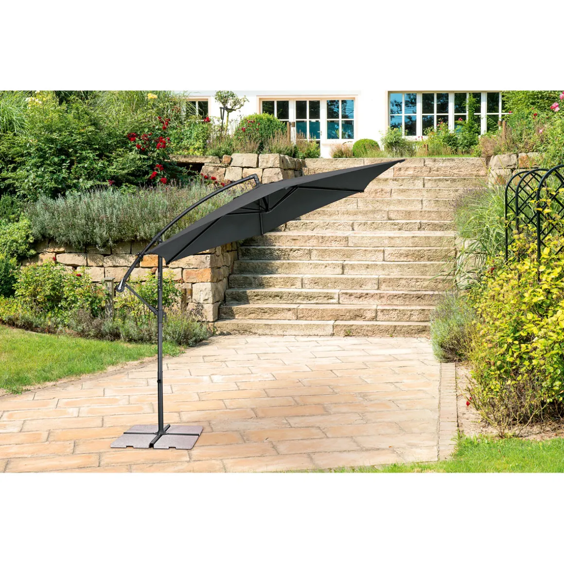 Haveson Ampelschirm Salerno 300 cm Anthrazit