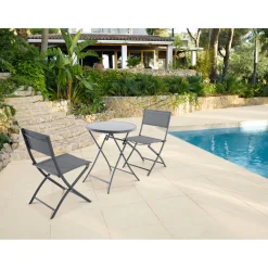 Haveson Balkonmöbel-Set Atlanta grau meliert