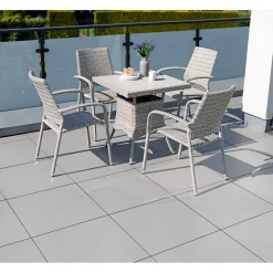 Haveson Bistrotisch Milano grau-meliert