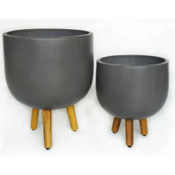 Haveson Blumentopf Stockholm mit Füßen 24 x 17 cm