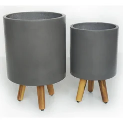 Haveson Blumentopf Stockholm mit Füßen 24 x 24 cm