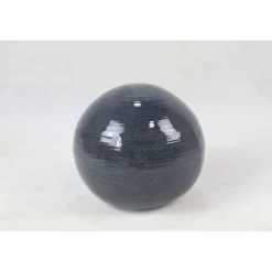 Haveson Dekokugel Feine Rille Durchmesser 15 cm grau