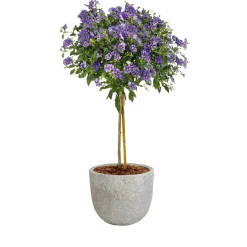 Haveson Fibreclaykübel Durchmesser 45 x 38 cm Natursteinoptik