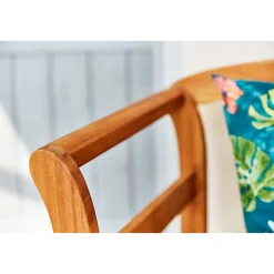 Haveson Gartenbank Lorient 130 x 79 x 50 cm mit Rosendekor