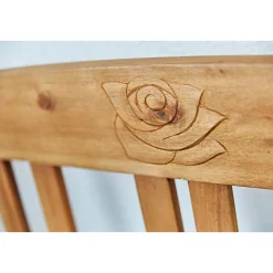 Haveson Gartenbank Lorient 130 x 79 x 50 cm mit Rosendekor