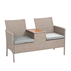 Haveson Gartenbank Paris 2-Sitzer mit Mitteltisch