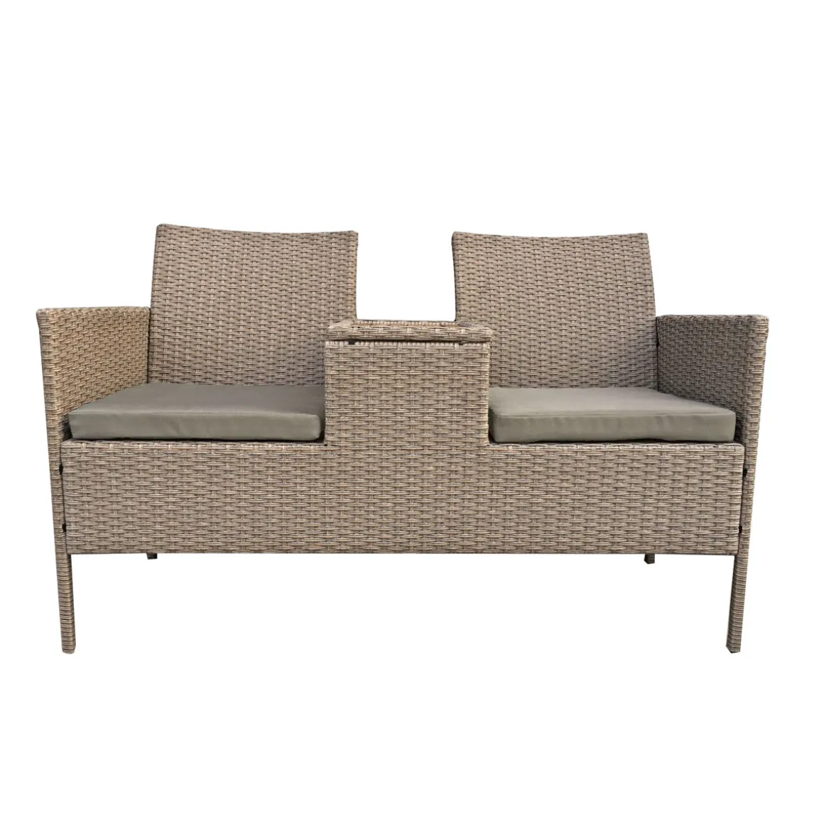 Haveson Gartenbank Paris 2-Sitzer mit Mitteltisch