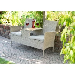 Haveson Gartenbank Paris 2-Sitzer mit Mitteltisch